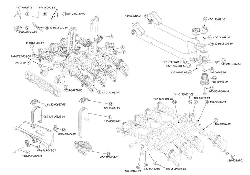 BUZZ RACK Quattro rack spare parts